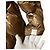 Max Mara THE CUBE Casaco longo de penas com capuz em nylon Marrom - vista 8