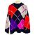 Autre Marque nagonstans Argyle Strickpullover Blau - Ansicht 2