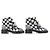 Chanel COCO Mark Sequined Plaid Pattern Tweed Ankle Boots Black - view 3