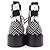Chanel COCO Mark Sequined Plaid Pattern Tweed Ankle Boots Black - view 5