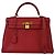 Hermès Hermes Kelly Red Togo mit Gold Hardware 32 Rot