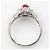 Autre Marque Anello in platino Pt900 con rubino stella e diamante Argento - vista 3