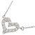 Autre Marque Platin-Diamant-Halskette Silber - Ansicht 3