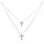 Autre Marque Au750 Kreuz Diamant Halskette Golden