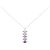 Autre Marque Platin-Saphir-Halskette Pt900 Silber
