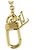 Charm per borsa Louis Vuitton Monogram D'oro Giallo - vista 5