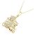 Autre Marque Au750 Katzen-Diamantcollier Golden - Ansicht 3