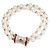 Autre Marque Bracciale in perle Akoya, rubini e diamanti Au750 D'oro