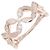 Autre Marque Anello Fiore di Diamanti Au750 Rosa