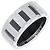 Anello Chaumet Class One in oro bianco Au750, gomma e diamanti, misura 18.5 Argento