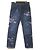 Pantalones de denim Gucci con bordados florales Azul