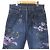 Pantalones de denim Gucci con bordados florales Azul - vista 3