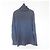 Autre Marque Jersey de punto de cuello alto 45R Border Azul - vista 2