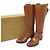 Autre Marque Botas largas de cuero Sartore Castaño