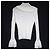 Autre Marque cygne Strickpullover mit Stehkragen und Rüschen Weiß Aus weiß - Ansicht 2