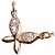 Autre Marque Collana agete Butterfly K10 Yellow Gold Diamond D'oro - vista 4