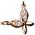 Autre Marque Collana agete Butterfly K10 Yellow Gold Diamond D'oro - vista 5