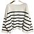 Autre Marque Loungedress Strick-Pullover mit Logo-Rand Schwarz Weiß - Ansicht 2