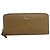 Cartera larga de piel COACH Accordion Zip Wallet Castaño