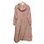 Autre Marque Manteau de printemps long à capuche et fronces NOBLE Rose - vue 2
