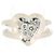 Autre Marque Anello Kashikey motivo cuore con diamante Au750 Marrone
