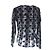 Autre Marque Y's Bluse aus Polyester-Tüll mit Hahnentritt-Punkten Schwarz Blau Marineblau - Ansicht 3