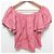 Autre Marque Blusa in lino a spalle scoperte e arricciata MYLAN Rosa - vista 3