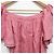 Autre Marque Blusa in lino a spalle scoperte e arricciata MYLAN Rosa - vista 4