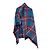 Autre Marque 45R Indischer Merino-Kaschmir-Stola mit großem Tartan Blau