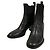 Fendi Calligraphy Leder- Stiefeletten Schwarz