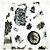 Marni FALDA ESTAMPADO NOCTURNAL Falda de seda Negro - vista 7
