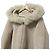 Autre Marque Abrigo de forro polar y piel de zorro VLAB Beige - vista 4