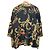 Autre Marque LEONARD FASHION Flower Jewelry Print Collarless Coat Black - view 2