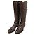 Autre Marque Botas largas de cuero Sartore Castaño