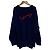 Balenciaga V-Ausschnitt Kaschmir Strickpullover Blau Marineblau - Ansicht 2