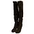 Autre Marque Bottes cuissardes en daim extensible FOXEY Marron