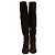 Autre Marque Bottes cuissardes en daim extensible FOXEY Marron - vue 3