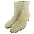Autre Marque CORSO ROMA 9 Leather Square Toe Short Boots Beige