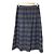 Autre Marque Plantation Karorock mit geraffter Taille Braun Blau Marineblau - Ansicht 2