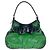 Bolsa de ombro Gucci em nylon e couro Preto Verde