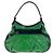 Bolsa de ombro Gucci em nylon e couro Preto Verde - vista 2