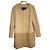 Autre Marque INED Wool Collarless Coat Beige