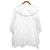 Autre Marque Túnica a capas con cuello de volantes yori Blanco