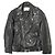 Autre Marque chaqueta de cuero shrink beautiful people Negro