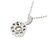 Autre Marque Diamanten-Blumenhalskette PT900/PT850 Silber - Ansicht 4