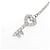 Autre Marque Collana a Chiave in Pt850 e Diamanti Argento - vista 3