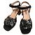 Autre Marque Sandali in pelle con motivo floreale Softwaves Nero