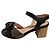 Autre Marque Sandali in pelle con motivo floreale Softwaves Nero - vista 2