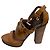 Marni Sandalen aus Lackleder mit Holzabsatz Braun - Ansicht 4