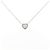 Autre Marque Platin-Diamant-Herzkette Silber